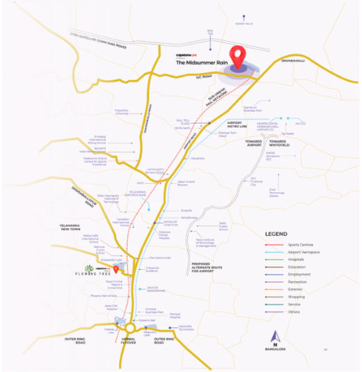  The Midsummer Rain Location Map